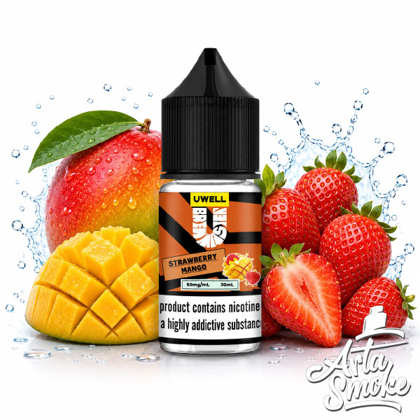 UWELL-STRAWBERRY-MANGO-1 سالت توت فرنگی انبه یوول UWELL STRAWBERRY MANGO - Image 1